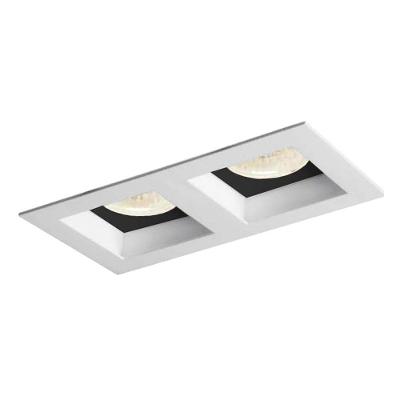 Spot Embutido Recuado Flat com Soquete E27 para 2 PAR20 Branco e Preto Newline Iluminação