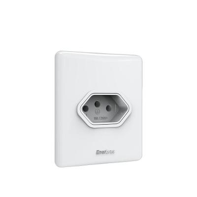 Conjunto Tomada 329-EN 20A 2P+T Bivolt Superfície Polida Branco Enerbras