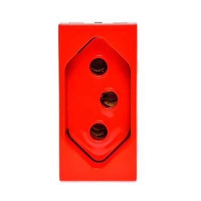 Módulo Tomada 593732 2P+T 20A Bivolt Acabamento Fosco Vermelho Pial