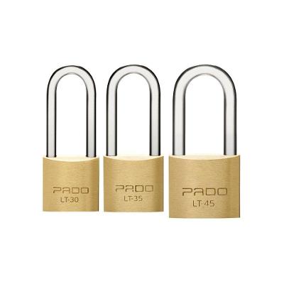 Cadeado Lt35-50mm com Haste Longa Dourado Pado em Latão Maciço com 2 Chaves