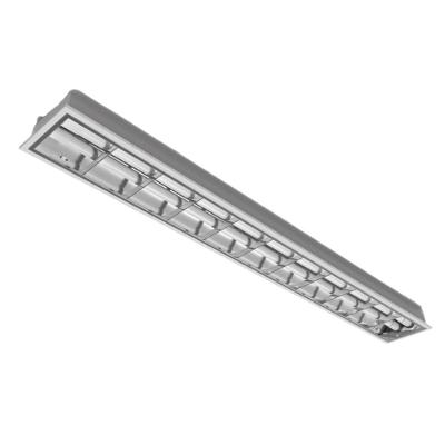 Luminária de Embutir 154105 Alto Rendimento com Aletas Parabólicas Duplas Branco Lumepetro 2x1200MM