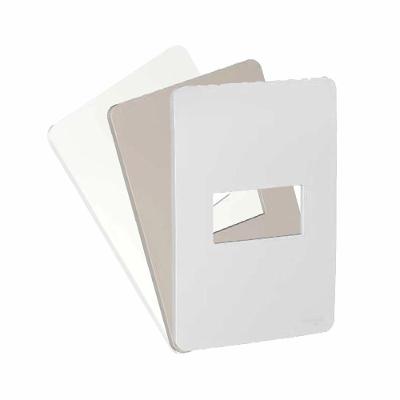 Placa 2x4 Orion para 1 Modulo Uso Residencial Bivolt Branco e Bege Schneider Electric