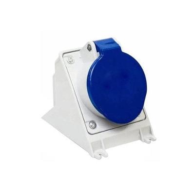 Tomada Industrial N3006 Sobrepor 16A 2P+T 200-250V IP44 6H Azul Steck