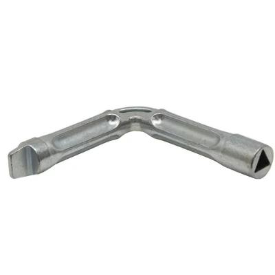 Chave Conjugada 24365 para Fecho Lingueta Fenda Triângulo em Zamak Branco Tasco