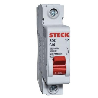 Disjuntor Monopolar SDZ 4A Curva C 6KA Bivolt para Circuito Eletrico Steck
