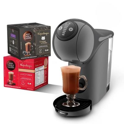 Kit Cafeteira Cápsulas Dolce Gusto Genio S Basic Grafite com Bebidas Kopenhagen 220V