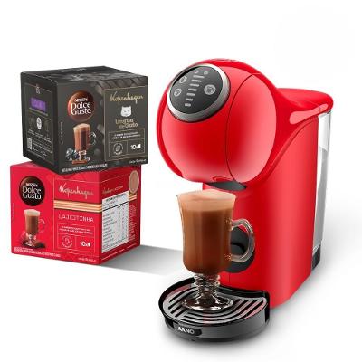 Cafeteira Dolce Gusto Genio S Plus Vermelha Kit com Bebidas Kopenhagen 220V