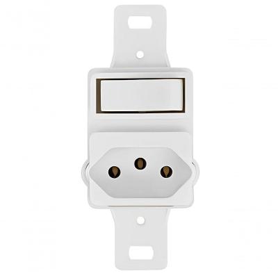 Conjunto Embutir com Interruptor Paralelo e Tomada 44.019 1 Interruptor + Tomada 2P+T 20A Branco