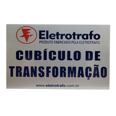 Placa de Alumínio Cubículo de Transformação Ref. 001573 Prata Inova