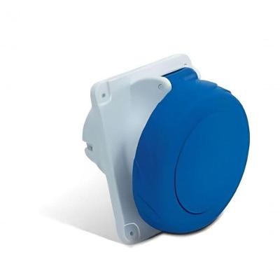 Tomada Industrial QUA4049 Inclinada Embutir 3P+T IP67 Azul Steck 16A 220V