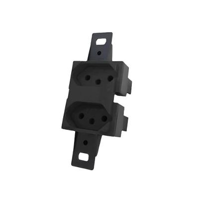 Tomada Dupla 9027-1 para Condulete 2P+T sem Placa Compatível com Tampas Preto Building