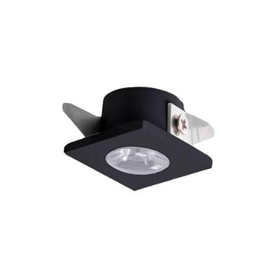 Mini Spot Led Elysa Embutir Luz Quente Quadrado Preto 3000K 1W Bivolt Nordecor Iluminação