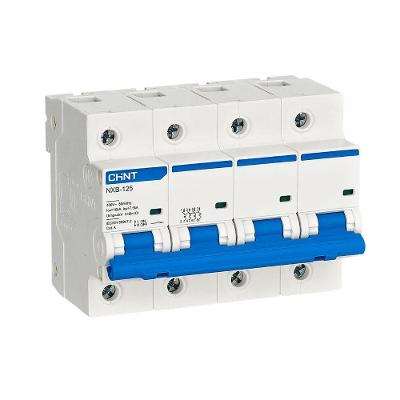 Disjuntor Tetrapolar NXB-125 Proteção Contra Sobrecarga e Curto-Circuito Inox Chint 80A 10KA