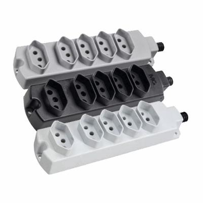 Tomada Múltipla TMU5-320 20A 2P+T Quíntupla Bivolt Cinza Margirius
