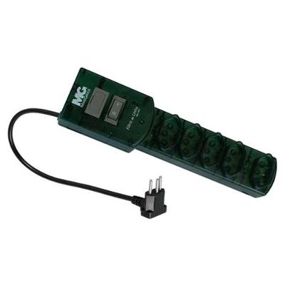 Filtro de Linha MG-3001 com Proteção Contra Interferências de RF 5 Tomadas Fumê Margirius 1,5MTS