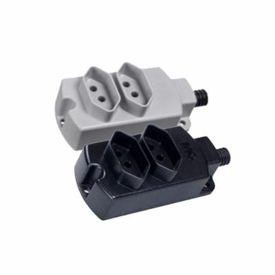Tomada Múltipla TMU2-320 20A 2P+T Dupla Bivolt Preto Certificada INMETRO Margirius