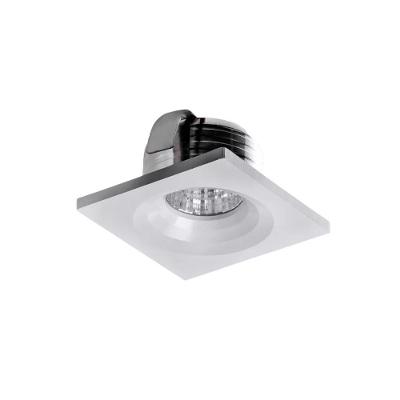 Spot Led Embutir Elysa 3W Design Quadrado Branco Nordecor Iluminação 3000K 240LM