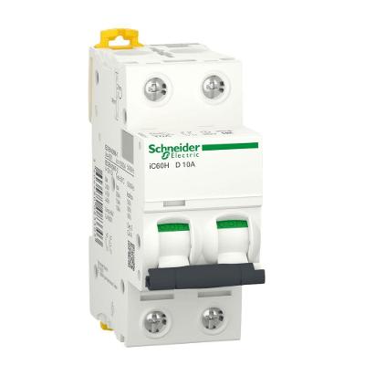 Disjuntor Modular Acti9 Ic60 2 Polos Curva D Branco Schneider Electric 10A 380V