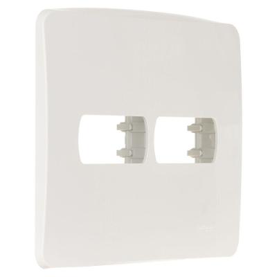 Placa 4x4 para 2 Módulos com Suporte Miluz Branco Schneider S3B27520