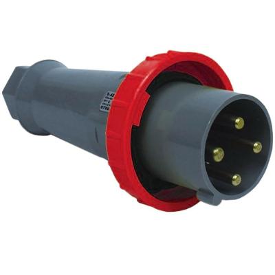Plugue Industrial N4576 3P+T 63A 380-440V IP67 Bivolt Vermelho Steck
