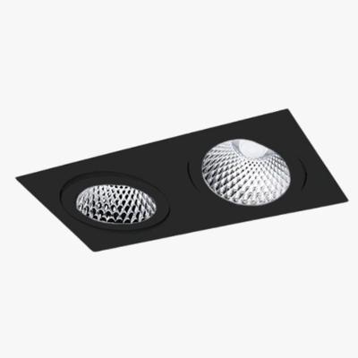 Spot de Embutir BL1087-2 com Foco Duplo Direcional Preto Bella Luce