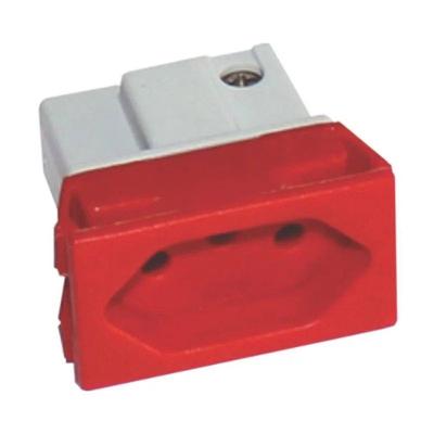 Tomada S8623 20A 2P+T Bivolt para Embutir com Borne IP20 Vermelha Steck