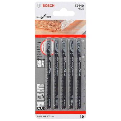 Lâmina para Tico-Tico T244D Cortes em Madeira Macia com Dente HCS Bosch 5 PECAS