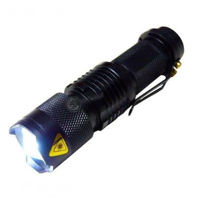 Lanterna Tática GB-8468B LED Recarregável 390.000 Lms Zoom 2000x Preto JWS