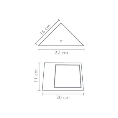 Arandela Ref.089 Triângulo Grande Decorativa Parede Branco Suegil Bivolt