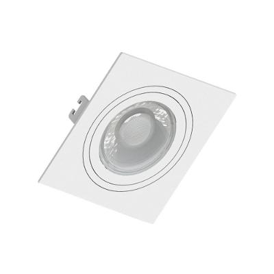 Spot Embutido Face Plana Quadrado com Soquete E27 para PAR20 em ABS Branco Save Energy