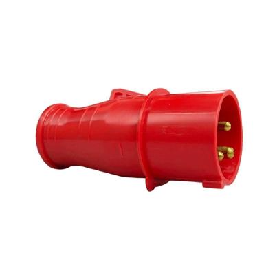 Plugue Industrial Movel S3079 2P+T 16A IP44 380-440V 9H Vermelho para Uso Eletrico Steck