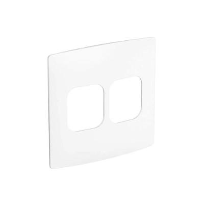 Placa 2+2 Postos 4x4 Sugar Branco Gloss Nereya Ref.663443 Pial Bivolt