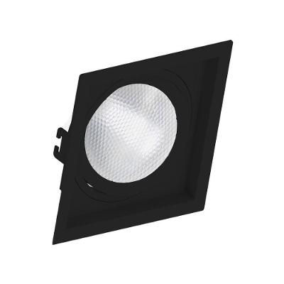Spot Embutido Face Recuada Quadrado para PAR30 com Soquete E27 Preto Save Energy