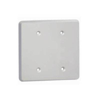 Placa 4x4 Cega Silentoque 8500 com Pré-Corte para Tomada Jack 1-4 Pial Cinza Bivolt