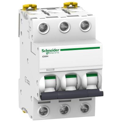 Disjuntor Modular Acti9 Ic60 Tripolar 1A Curva C Sinalização Visitrip Branco Schneider Electric