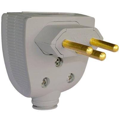 Plugue Macho Pial Conecta 2 Pinos com Terra Reforçado Cinza Pial 10A 250V