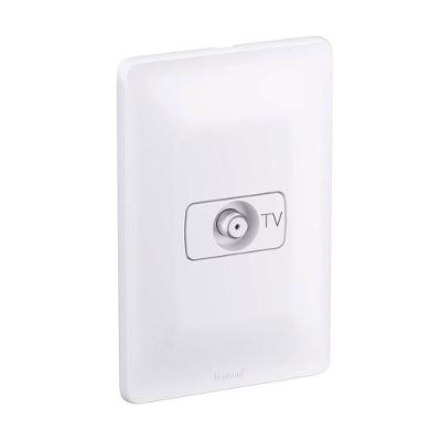 Tomada para Aparelho Televisor Zeffia 680127 Bivolt Branco Pial