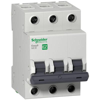 Disjuntor Tripolar Easy9 Proteção Termomagnética Curva B 10A IP20 Schneider Electric EZ9F13310