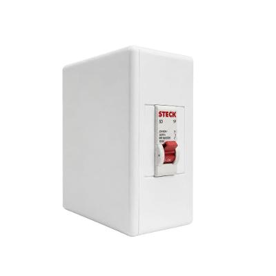 Caixa de Proteção com Tomada e Minidisjuntor Pratika Box 20A 2P+T 16A SPR2016M Steck