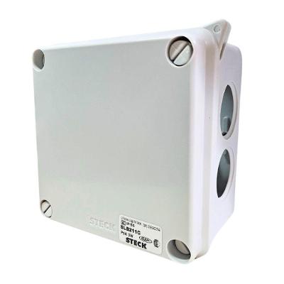 Caixa de Distribuição Logic Box SLB211C com IP55 Tampa Baixa Opaca 102X102X55MM PVC Bivolt Steck