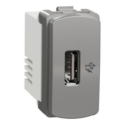 Módulo Tomada Carregador USB S3B70812 1A 5V CC 127-220V Alumínio Schneider