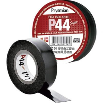 Fita Isolante P44 para Isolação de Fios e Cabos Elétricos Preta Prysmian 19MM 20M