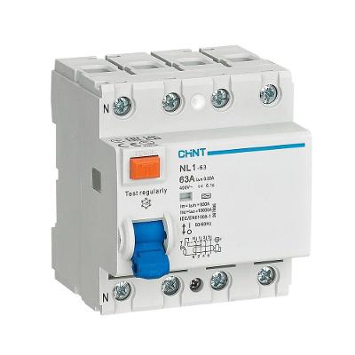 Interruptor DR NL1-100 3P+N 80A-30mA AC 400V Proteção Contra Correntes de Fuga Chint