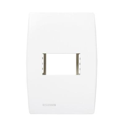 Placa Soprano 1 Módulo Horizontal com Suporte Ilus Branco 5TG9 9023