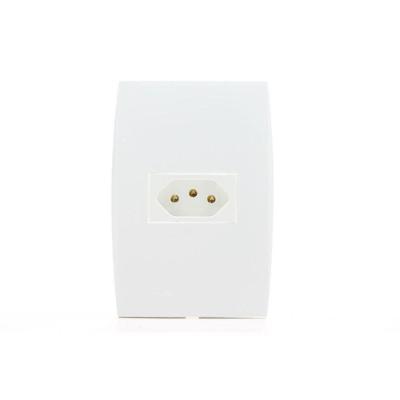 Conjunto Placa Horizontal com Tomada Duale Up Design Inovador Branco Soprano A7B10001214905