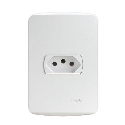 Conjunto Placa 2x4 Horizontal com Tomada S3B60340 2P+T 10A Branco Schneider Electric