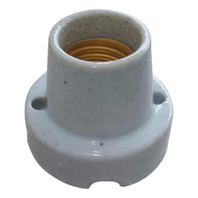 Soquete de Porcelana Fixo para Teto E-27 2A 250V Branco Reue Iluminação CÓD. 1935