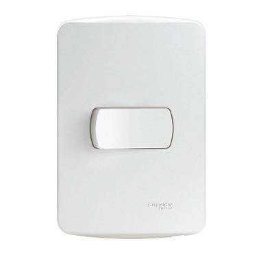 Conjunto com Placa Horizontal e Interruptor Simples S3B62010 Bivolt Branco Schneider Electric