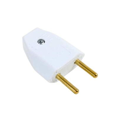 Pino Macho 2P 10A 250V Conector Elétrico Bivolt Branco 1031BR Perlex