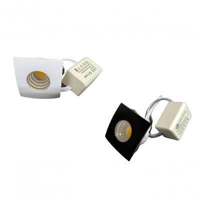 Spot LED LA-307 Baby 3W Bivolt Interno Quadrado IP-40 Branco Ledart Teto